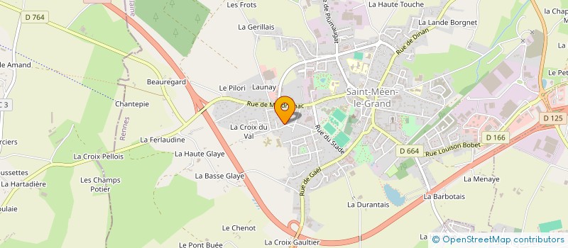 localisation de l'entreprise MADAME MARIE-THERESE BUREL  SAINT-MEEN-LE-GRAND