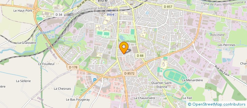 localisation de l'entreprise MADAME MARIE-THERESE BUSSON  VITRE