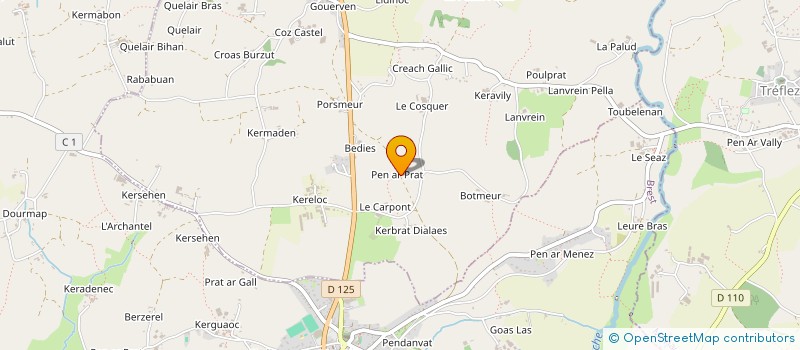 localisation de l'entreprise MADAME MARIE-THERESE CALVEZ  KERLOUAN