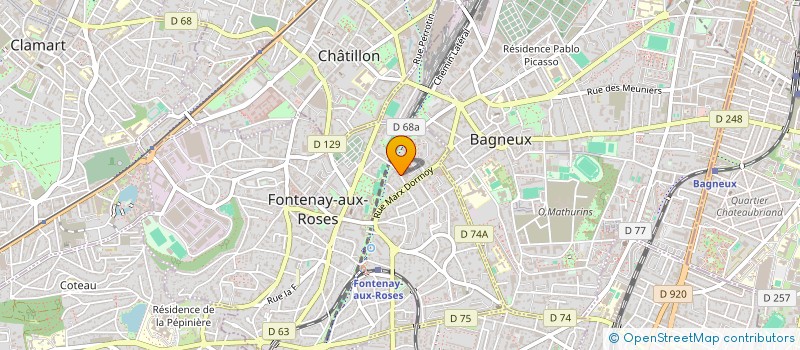 localisation de l'entreprise MADAME MARIE-THERESE CAMPAGNAUD à FONTENAY-AUX-ROSES