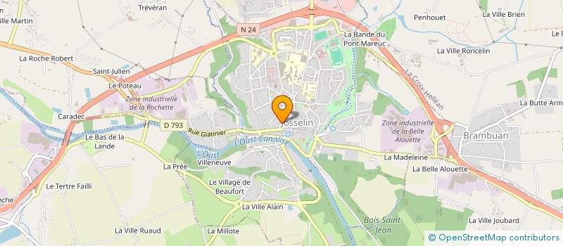 localisation de l'entreprise MADAME MARIE-THERESE CARET  JOSSELIN