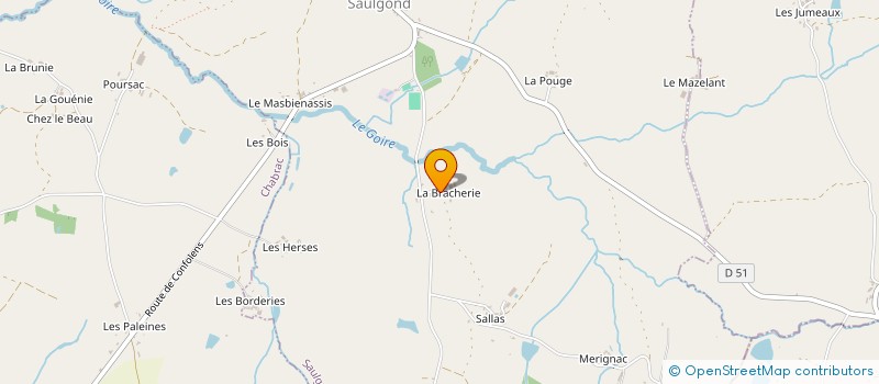 localisation de l'entreprise MADAME MARIE-THERESE CHARLES à SAULGOND