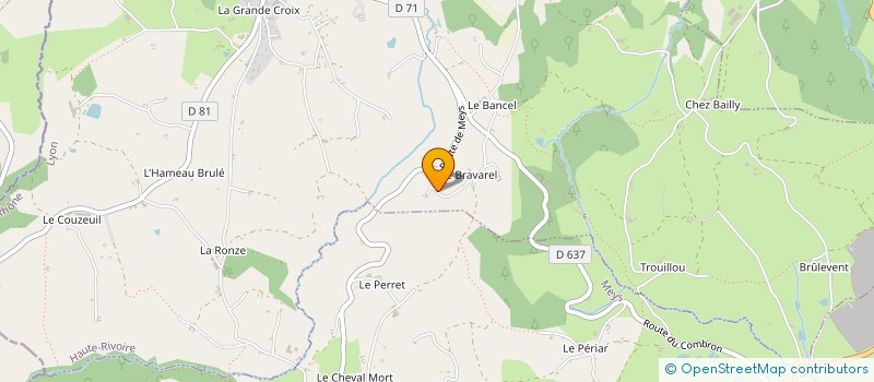 localisation de l'entreprise MADAME MARIE THERESE CHARVOLIN  HAUTE-RIVOIRE