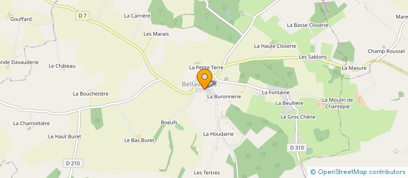 localisation de l'entreprise MADAME MARIE THERESE DOUAT à BELLAVILLIERS