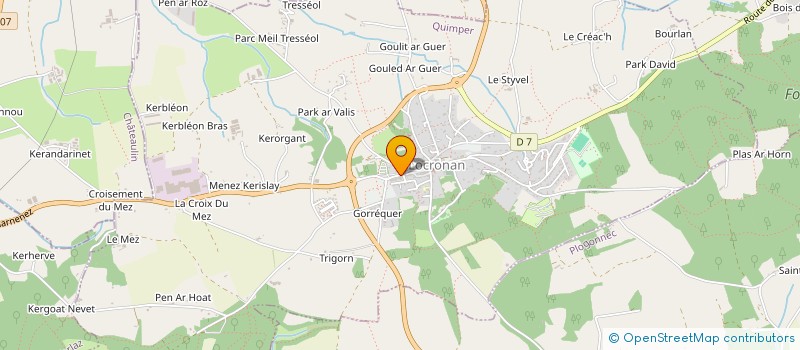 localisation de l'entreprise MADAME MARIE-THERESE GARREC  LOCRONAN