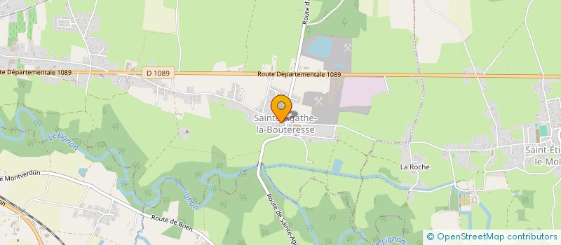 localisation de l'entreprise MADAME MARIE-THERESE GAUTHIER  SAINTE-AGATHE-LA-BOUTERESSE