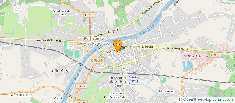 localisation de l'entreprise MADAME MARIE-THERESE HARMAND à SAINTE-FOY-LA-GRANDE