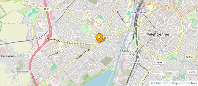 localisation de l'entreprise MADAME MARIE-THERESE MANFREDI  VALENCIENNES