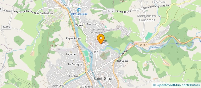 localisation de l'entreprise MADAME MARIE THERESE MARTIN à SAINT-GIRONS