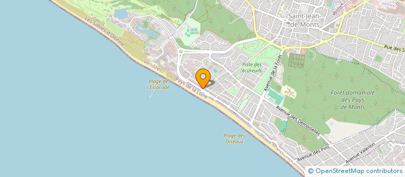 localisation de l'entreprise MADAME MARIE-THERESE PELLOUET  SAINT-JEAN-DE-MONTS