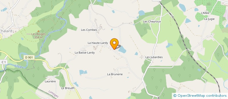 localisation de l'entreprise MADAME MARIE-THERESE REBEYROL à ST YRIEIX LA PERCHE