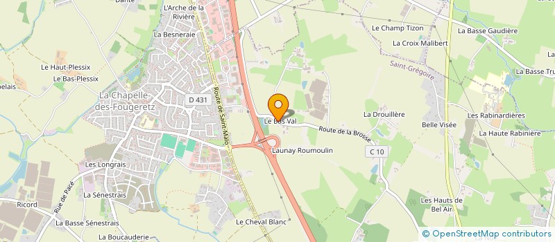 localisation de l'entreprise MADAME MARIE-THERESE RIAUDET à SAINT-GREGOIRE