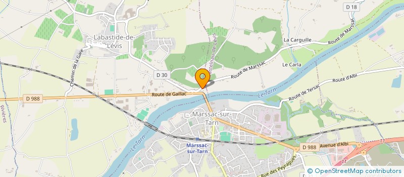 localisation de l'entreprise MADAME MARIE THERESE ROQUES  LABASTIDE-DE-LEVIS