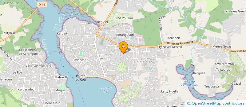 localisation de l'entreprise MADAME MARIE THERESE SALAUN  BENODET