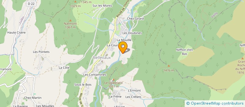 localisation de l'entreprise MADAME MARIE-THERESE STIENNE  BELLEVAUX