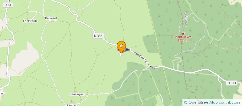 localisation de l'entreprise MADAME MARIE-THERESE TEYSSIER  SAINT-JEAN-LACHALM