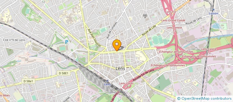 localisation de l'entreprise MADAME MARIE-THERESE WISNIEWSKI  LENS