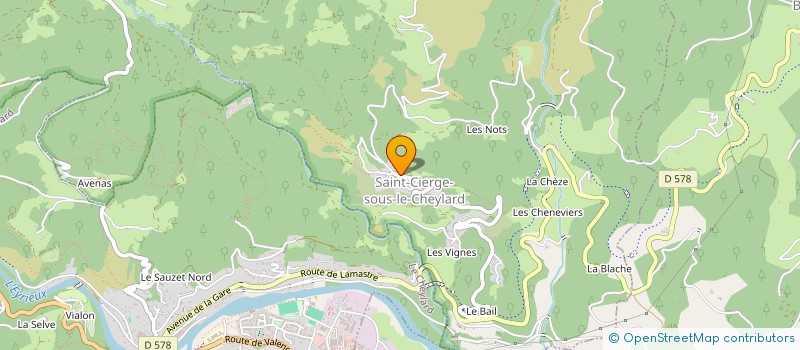 localisation de l'entreprise MADAME MARIE THERIN  SAINT-CIERGE-SOUS-LE-CHEYLARD