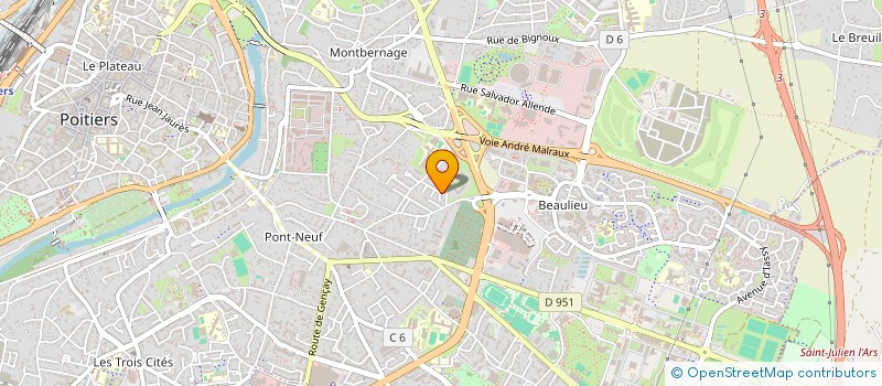 localisation de l'entreprise MADAME MARIE THEVENET  POITIERS