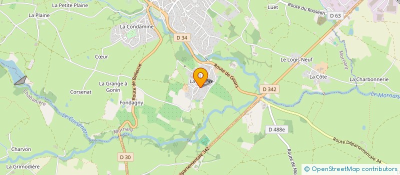 localisation de l'entreprise MADAME MARIE THOLLET  MORNANT