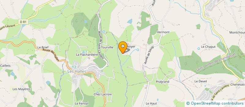 localisation de l'entreprise MADAME MARIE THOMARON  ST LAURENT-DE-CHAMOUSSET