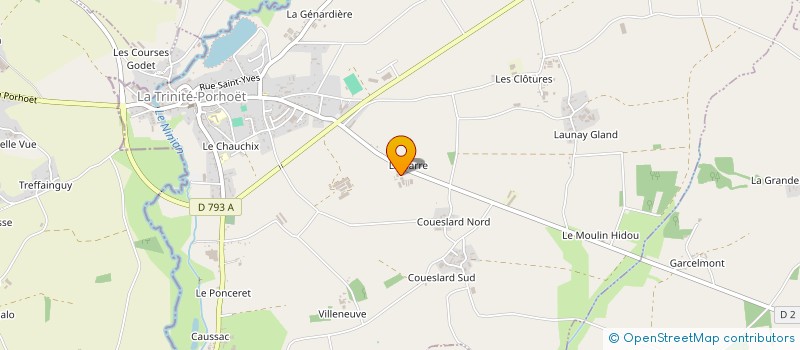 localisation de l'entreprise MADAME MARIE THOMAS  LA TRINITE-PORHOET