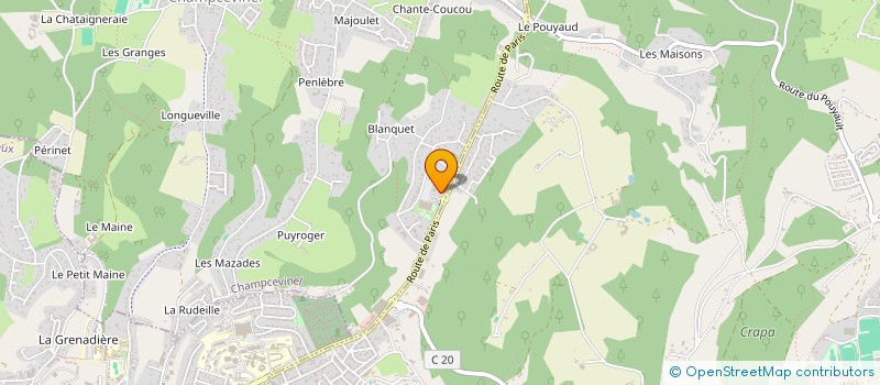 localisation de l'entreprise MADAME MARIE THOMAS  CHAMPCEVINEL