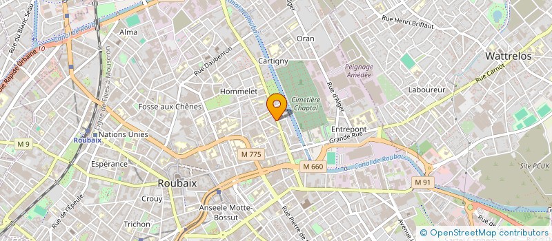 localisation de l'entreprise MADAME MARIE TONNEAU  ROUBAIX