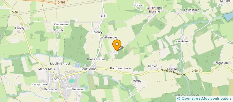 localisation de l'entreprise MADAME MARIE TREGUIER  ARGOL