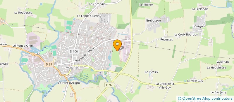 localisation de l'entreprise MADAME MARIE VACHER  ACIGNE