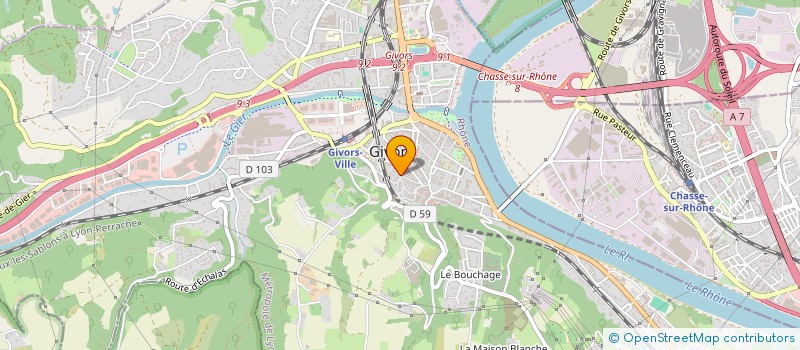 localisation de l'entreprise MADAME MARIE VADEBOIN  GIVORS