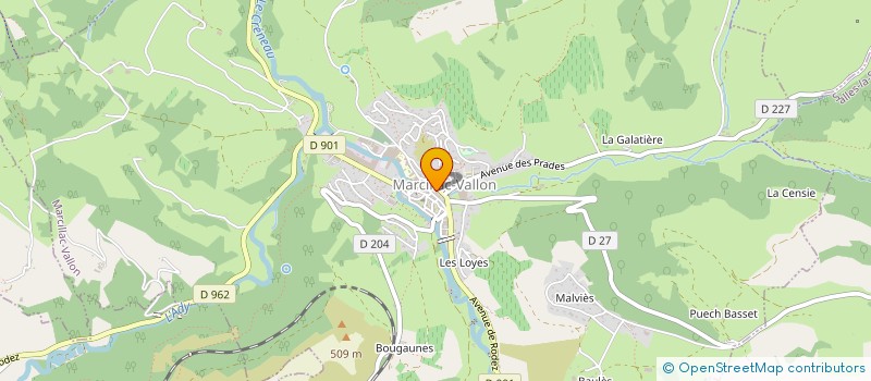 localisation de l'entreprise MADAME MARIE VALANTIN à MARCILLAC-VALLON