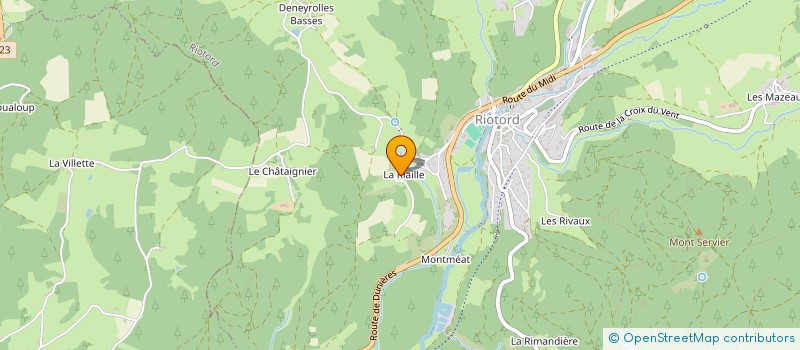 localisation de l'entreprise MADAME MARIE VALETTE  RIOTORD