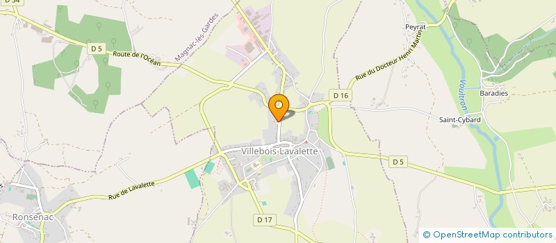 localisation de l'entreprise MADAME MARIE VALLADE à VILLEBOIS-LAVALETTE