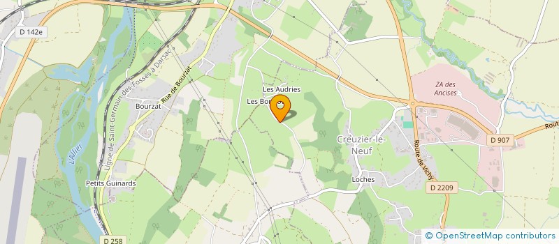 localisation de l'entreprise MADAME MARIE VERNEZY  CREUZIER-LE-NEUF