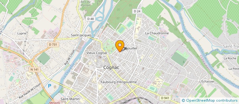 localisation de l'entreprise MADAME MARIE-VERONIQUE DESCHAMPS à COGNAC