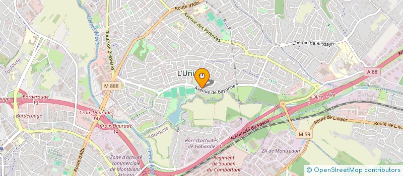 localisation de l'entreprise MADAME MARIE VIGOUROUX BLANC à L'UNION