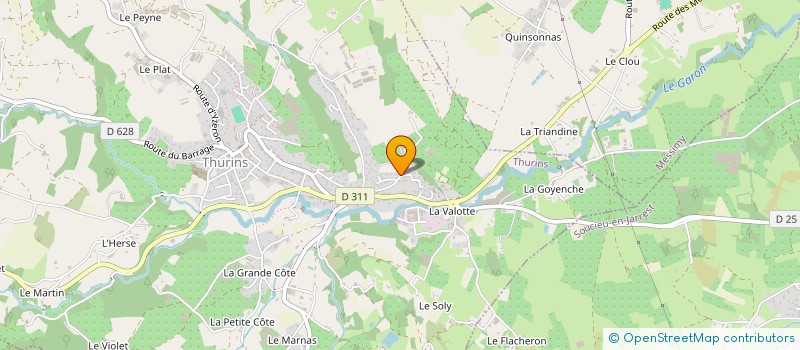 localisation de l'entreprise MADAME MARIE VILLE  THURINS