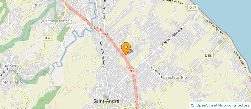 localisation de l'entreprise MADAME MARIE VIRASSAMY  SAINT-ANDRE