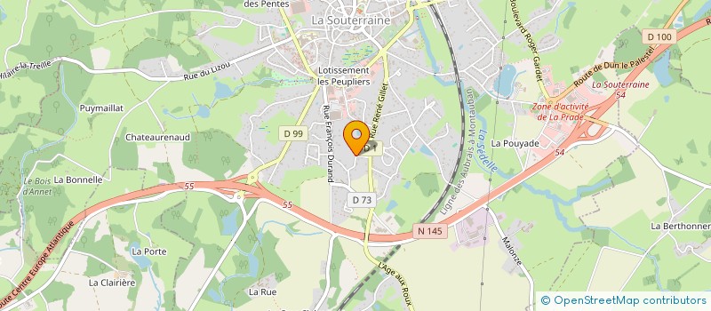localisation de l'entreprise MADAME MARIE VIRAVAUD  LA SOUTERRAINE