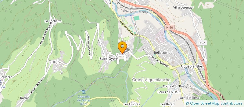 localisation de l'entreprise MADAME MARIE VUACHET à GRAND-AIGUEBLANCHE