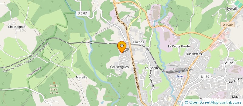 localisation de l'entreprise MADAME MARIE WEYRICH  USSEL