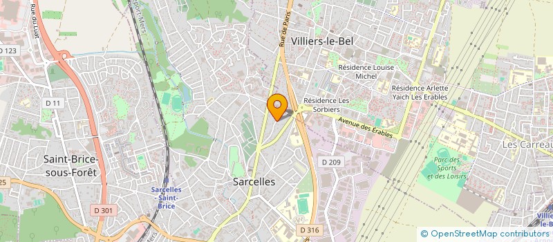 localisation de l'entreprise MADAME MARIE YABAS  SARCELLES