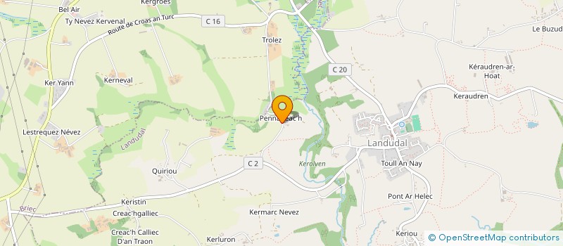 localisation de l'entreprise MADAME MARIE YANN  LANDUDAL