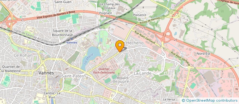 localisation de l'entreprise MADAME MARIE YVON à VANNES