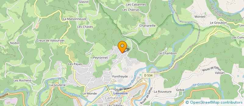 localisation de l'entreprise MADAME MARIEKE CUVILLIER à LAMASTRE