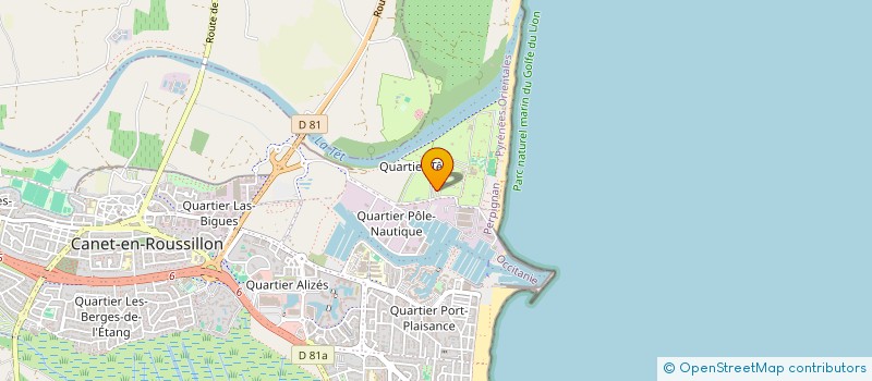 localisation de l'entreprise MADAME MARIELE BOULANGER  CANET EN ROUSSILLON