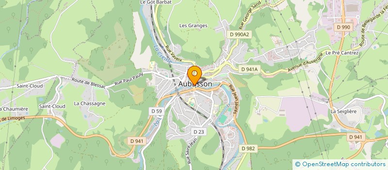 localisation de l'entreprise MADAME MARIELLE BALBON  AUBUSSON