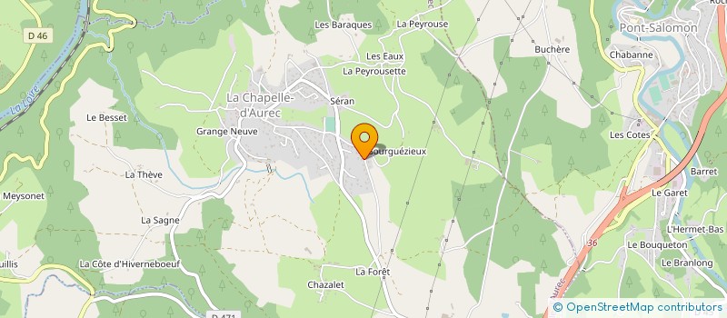 localisation de l'entreprise MADAME MARIELLE CONVERS  LA CHAPELLE-D'AUREC