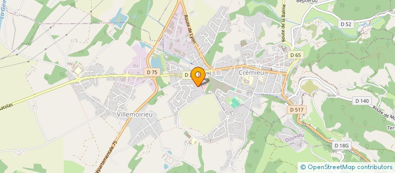 localisation de l'entreprise MADAME MARIELLE JULIEN-MOUTELON  VILLEMOIRIEU